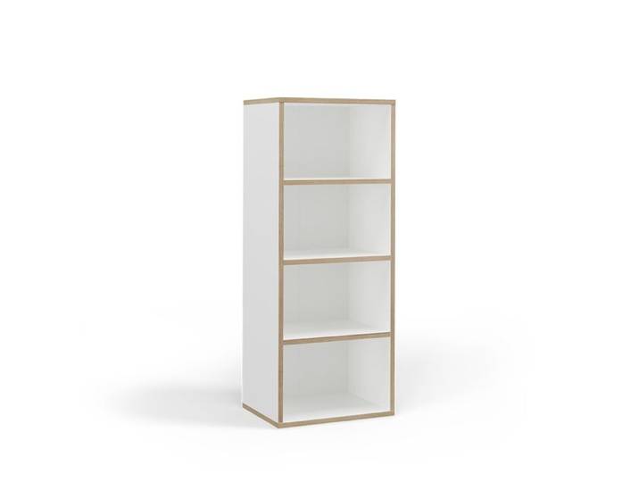 Bibliothèque Tetrix 40x100cm avec 4 compartiments Blanc Vicco 56546