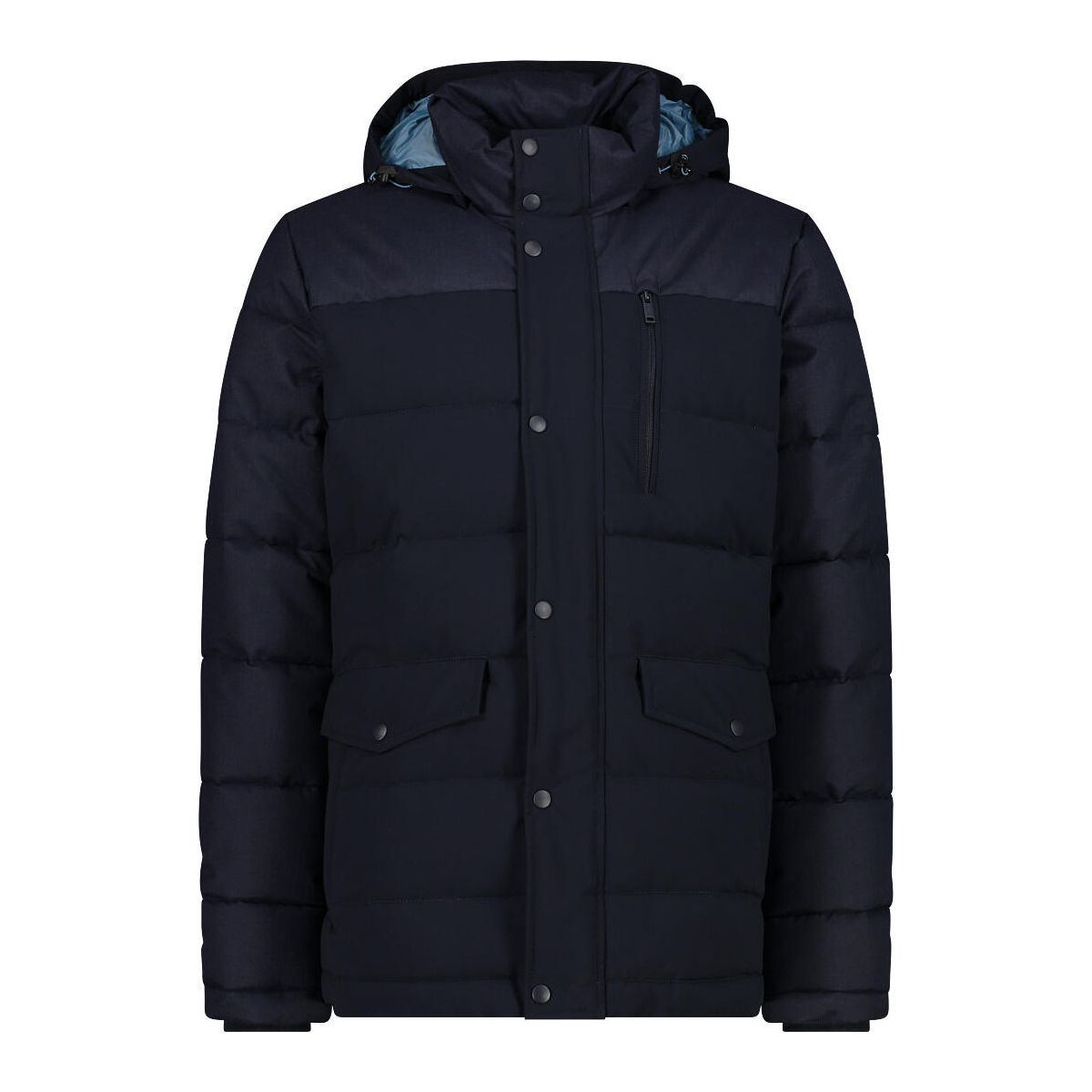CMP MAN Long Jacket Snaps Hood b.blue mel. (M862) 54 33K3897-M862-54