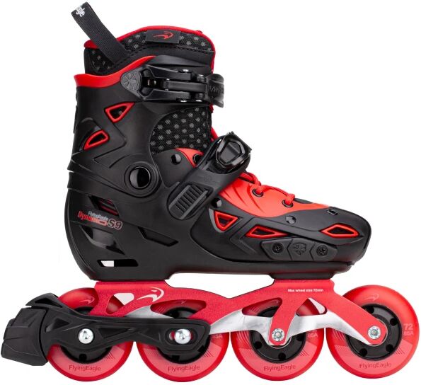 Inliner Mädchen FlyingEagle Dynamo Verstellbar (Schwarz/Rot - 27-31)
