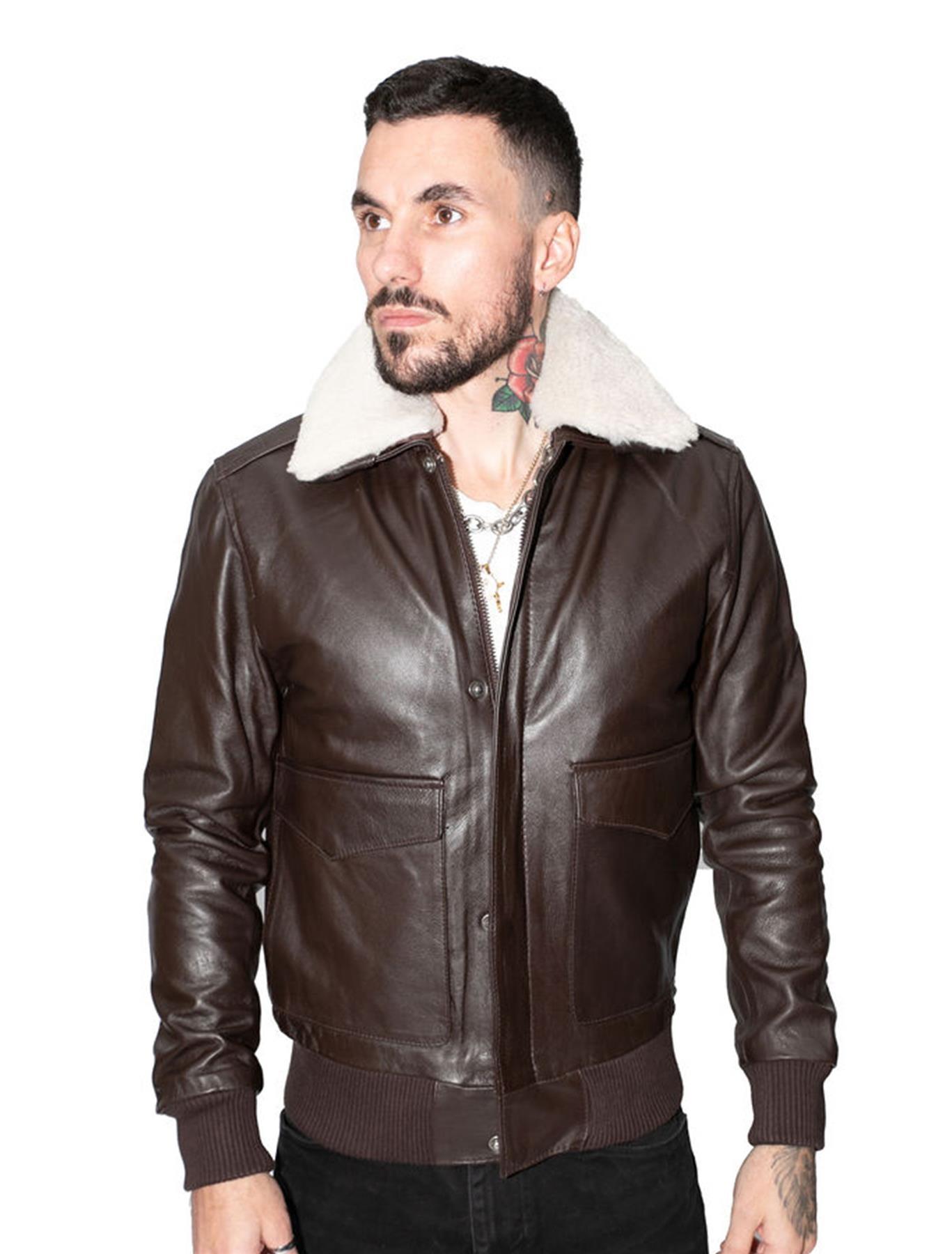 Herren Air Force A2 Rindsleder-Bomberjacke – Montreal