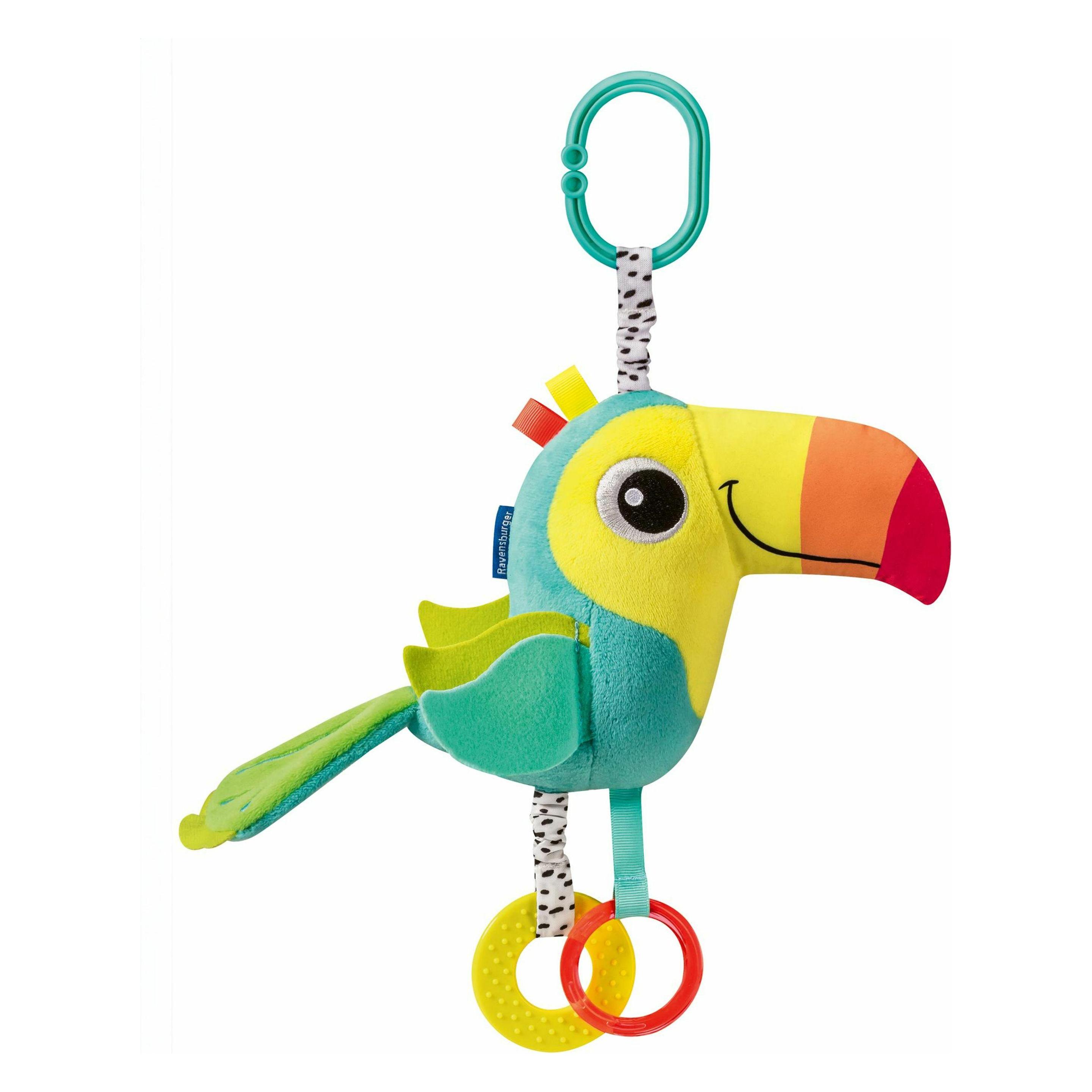 Ravensburger 12034048 Play+ Baby Activity-Tukan - Spielzeug ab 0 Monate, Kinderwagenspielzeug (12.034.048)
