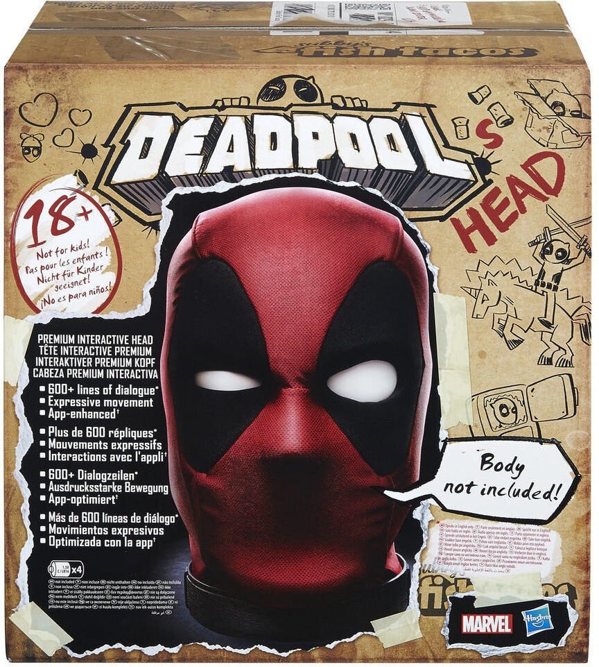 Hasbro Marvel Legends Deadpool Premium Interactive Talking Head for Adults with 600 Sound Effects and App Connectivity