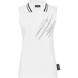 PLEIN SPORT Poloshirt SCRATCH, Größe L in Weiß 01