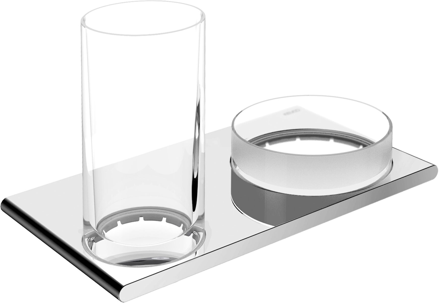 Keuco Edition 400 double support 11554139000 chrome noir brossé, pour verre et Edition 400 Keuco