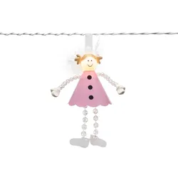 Konstsmide Weihnachtsbeleuchtung  LED Dekolichterkette Pinke Engel Schalter