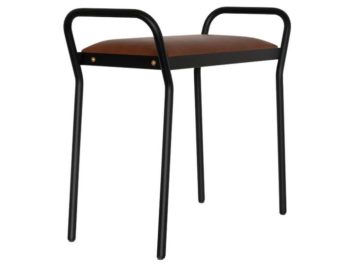 Maze Tabouret Anyone noir-cognac vintage