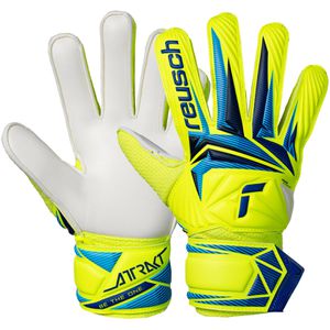 Reusch Torwarthandschuhe Attrakt Solid Junior, 5672515-2005, für Kinder, regulärer Schnitt, gelb/blau, Größe 4