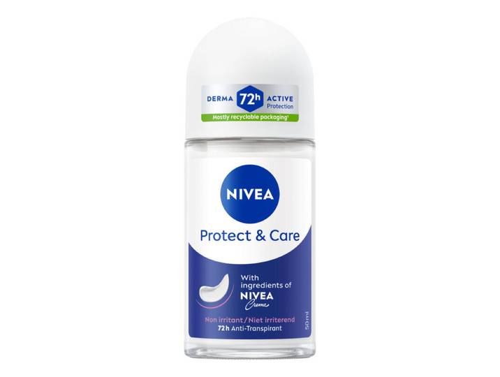 NIVEA Déodorant Femme Aisselles Protect &amp; Care Protection 72h Bille 50 ml
