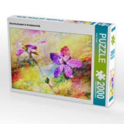 CALVENDO Puzzle Storchschnabel In Kreidetechnik | 2000 Teile Lege-Größe 90x67cm Foto-Puzzle für glückliche Stunden