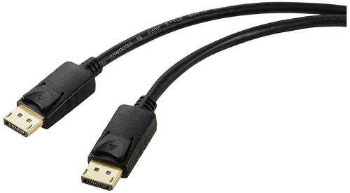 Renkforce DisplayPort Anschlusskabel DisplayPort Stecker, DisplayPort Stecker 2.00m Schwarz DisplayPort-Kabel