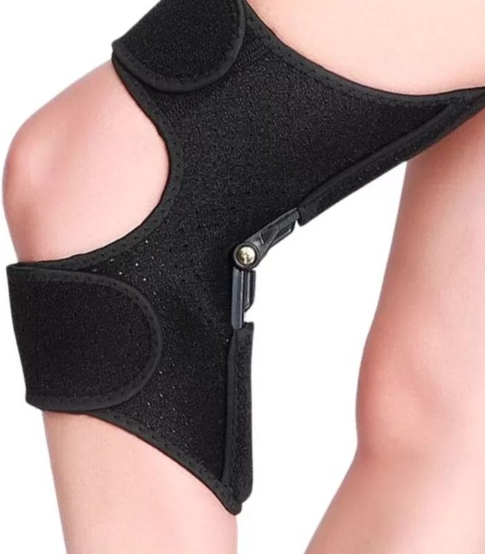 INF Genouillère de soutien avec ressort - Taille unique, pour le sport et le quotidien Le noir