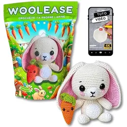 My Woolease Mywoolease Kit Crochet Flora La Lapine, Handarbeitsset, Mehrfarbig