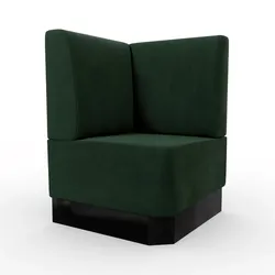 BIG Möbel GmbH Gastro Eckbank Amsterdam | 64x64 cm | Samtstoff in Grün | Glatt