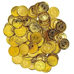 Münzen, 100er Pack, gold