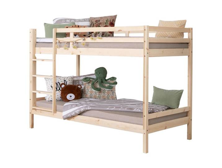 Etagenbett Rene Kiefer massiv 90 cm m. Leiter