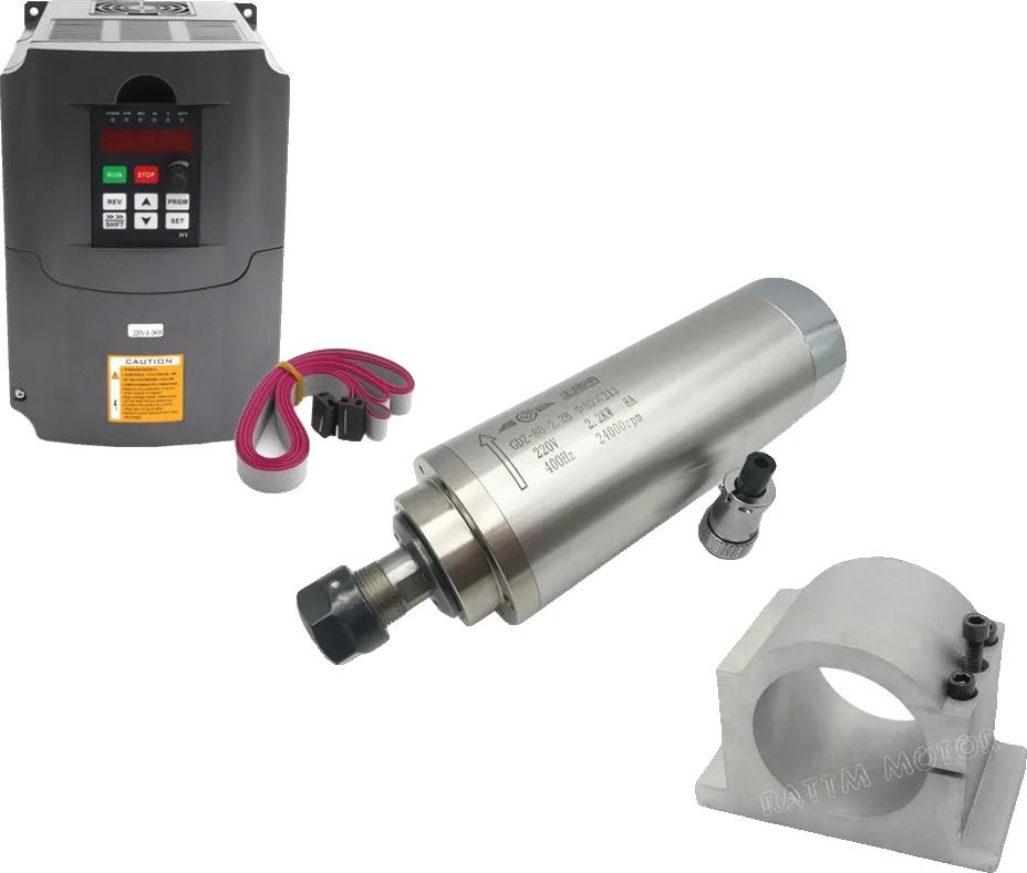 Wassergekühlter Spindelmotor, hohe Effizienz, vielseitige Anwendungen, Mit VFD-Klemme 220V