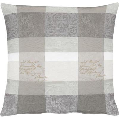 Dekokissen APELT "3042 Zeitlos elegantes Jacquardmotiv" Gr. 2, grau (grau, gemustert), B:48cm L:48cm, Polyester, Dekokissen_Sitzkissen_Kissenhüllen, Kissenhülle mit Füllung, 1 Stück