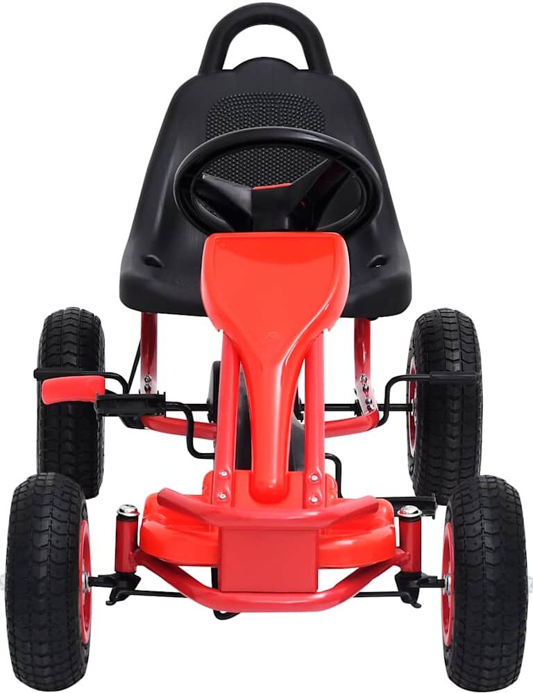vidaXL Kart à pédales avec pneus Rouge
