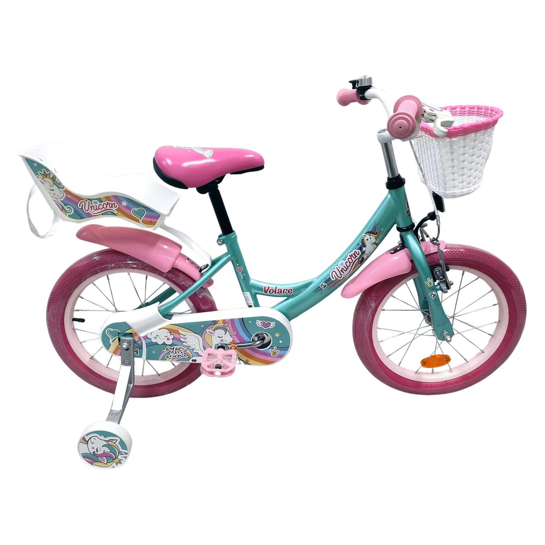 Volare - Children's Bicycle 16 - Unicorn Green (61681) (16") (61681)