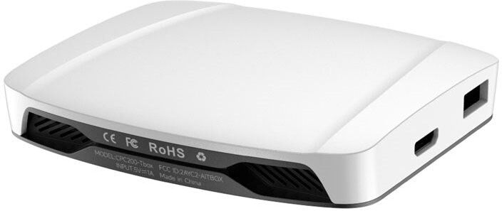 Carlinkit Tbox Trådløs Adapter - Apple CarPlay & Android Auto - UHD / USB-A - Hvid