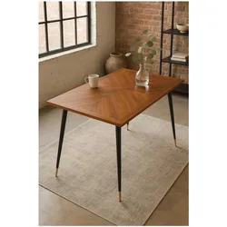 möbel direkt online Esstisch 140x80 cm Intarsien-Optik braun