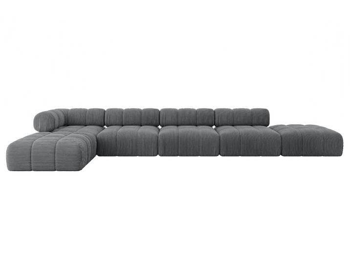 Ecksofa Kerru-L3 Dunkelgrau - Poso 115