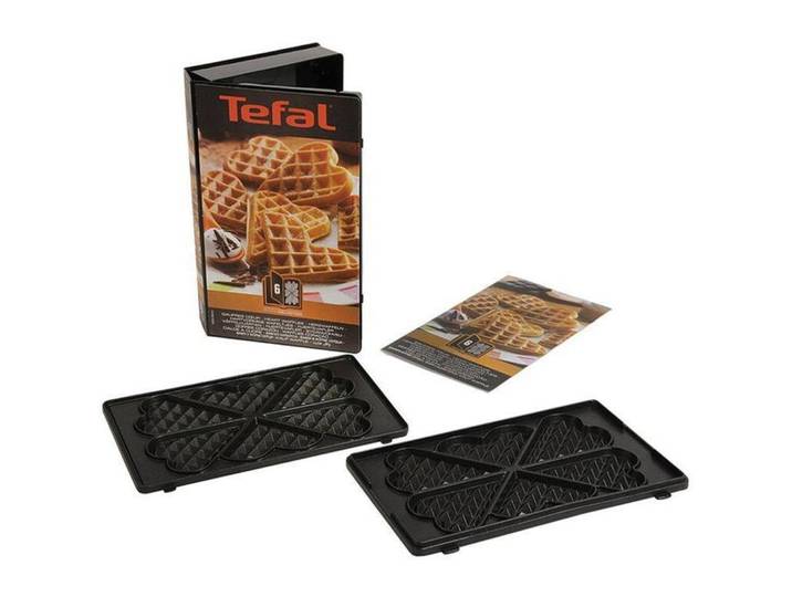 Plattenset Tefal Snack Collection Herzwaffeln - Farbe: schwarz - Platten-Set