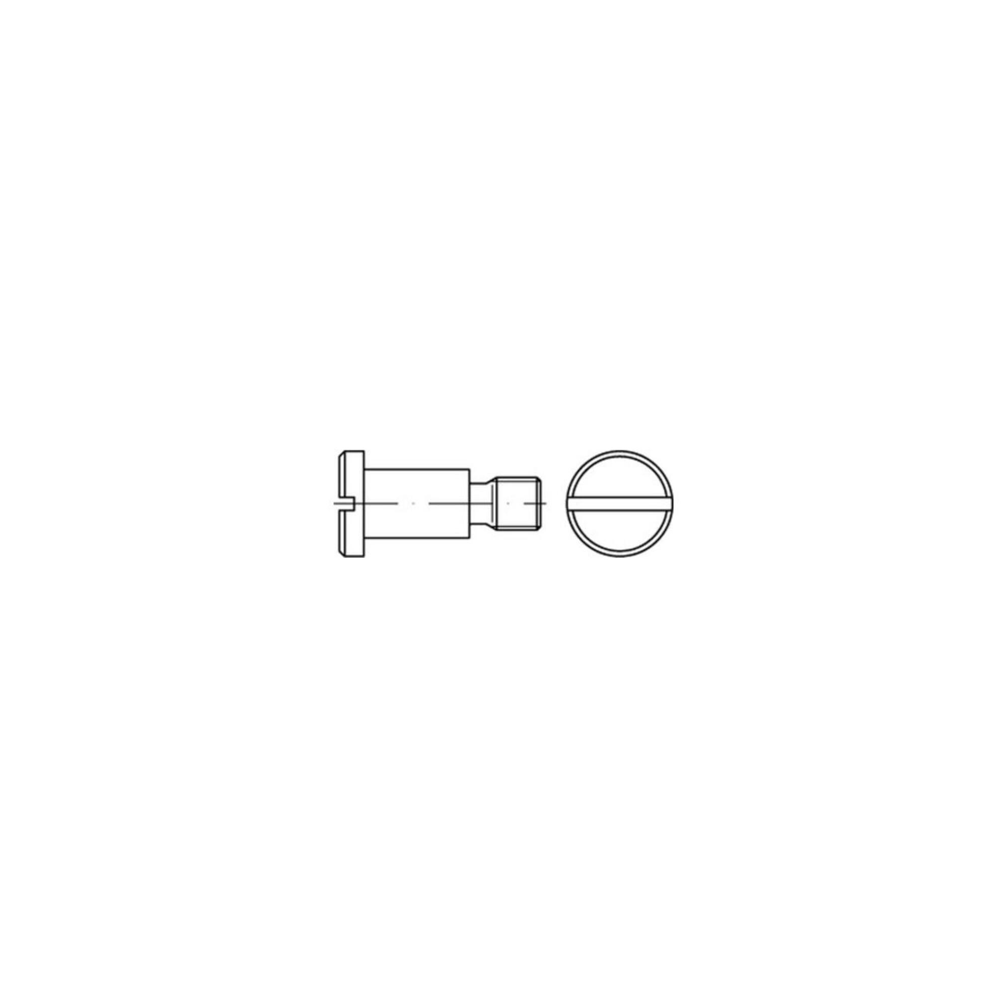 DIN 923 Flachkopfschraube M4x5 Stahl 4.8 blank Schlitz m. Ansatz o. Freistich ; Industrial Quality Supplies (009235000040005)