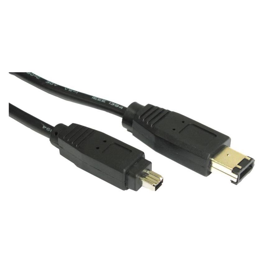 Cables Direct CDL 2m Firewire 6 Pin - 4 Pin (2 m, FireWire) (CDL-140EE2M)