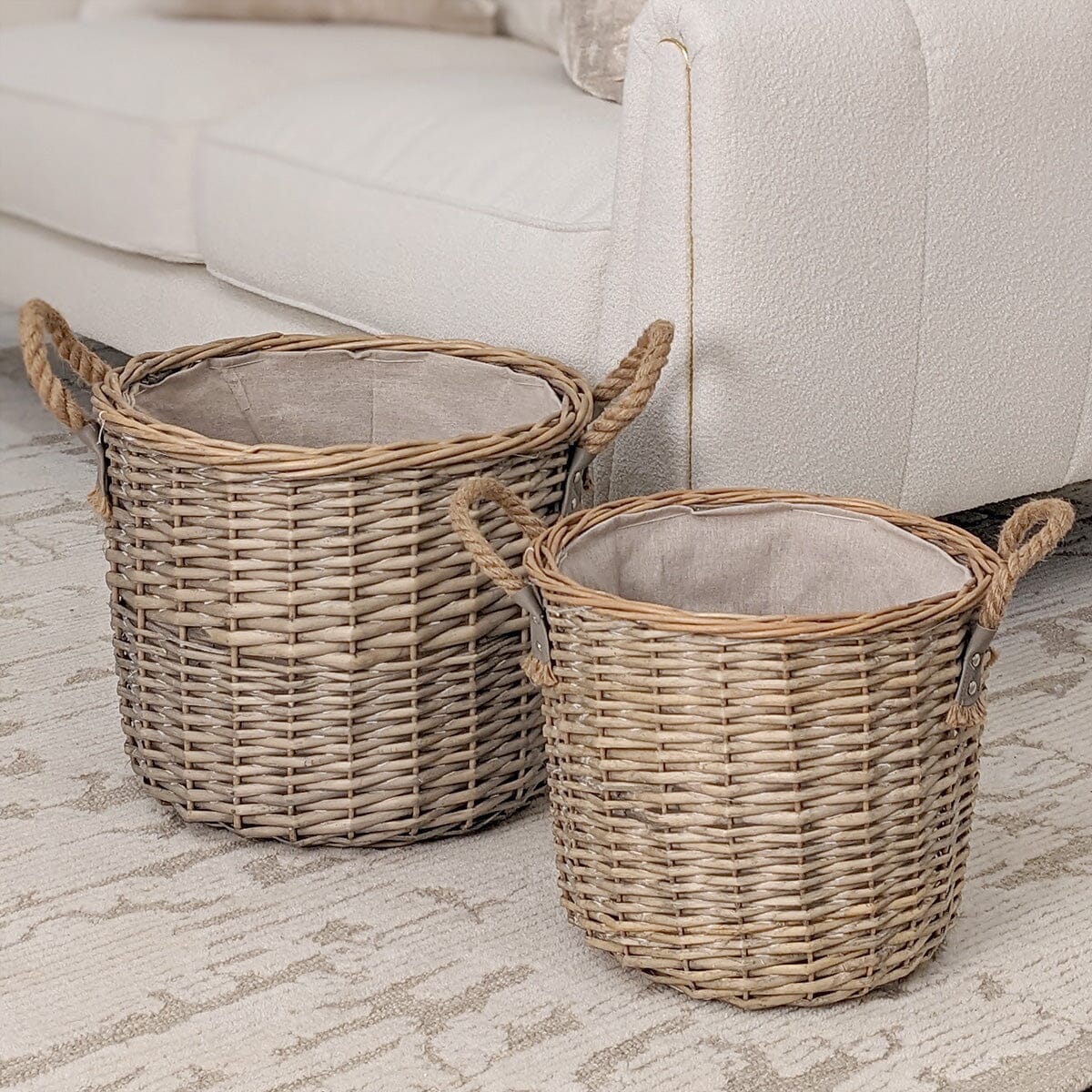 Brynn Medium Decorative Wicker Baskets - Set of 2
