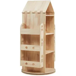 En.Casa, Kinderregal, Drehbares Kinderregal Sanköre 122x64x43 cm Kiefernholz Natur (64 x 43 x 122 cm)
