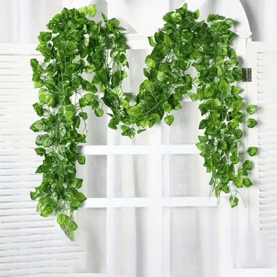 Uplift Curations 10PCS Artificial Ivy Leaf Garland Hanging Greenery Vines For Home & Event Decor watermelon 100m (50string)