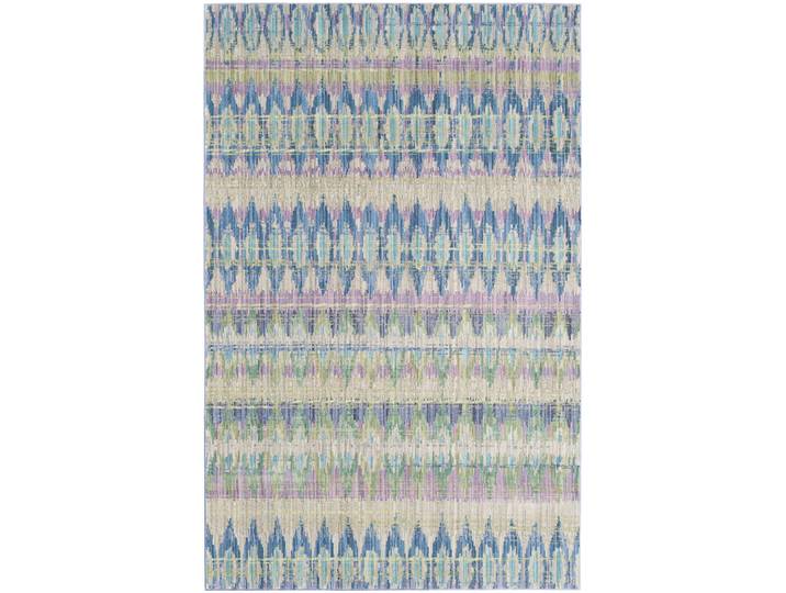 Tapis artisanat inspiré en polyester violet/multicolore, 122 x 183 cm