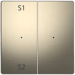 Merten Wippe für Taster-Modul 2fach (Szene 1/2, blank), System Design Nickelmetallic