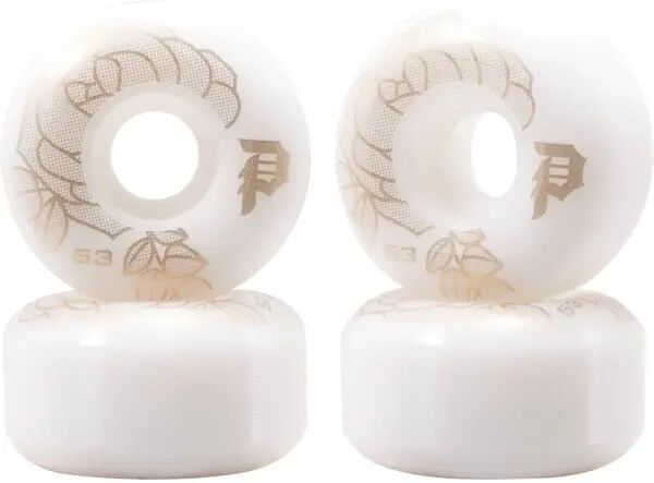 Skateboard Rollen Primitive Rosa 101A 4 Stk. (53mm - Weiß/Gold)