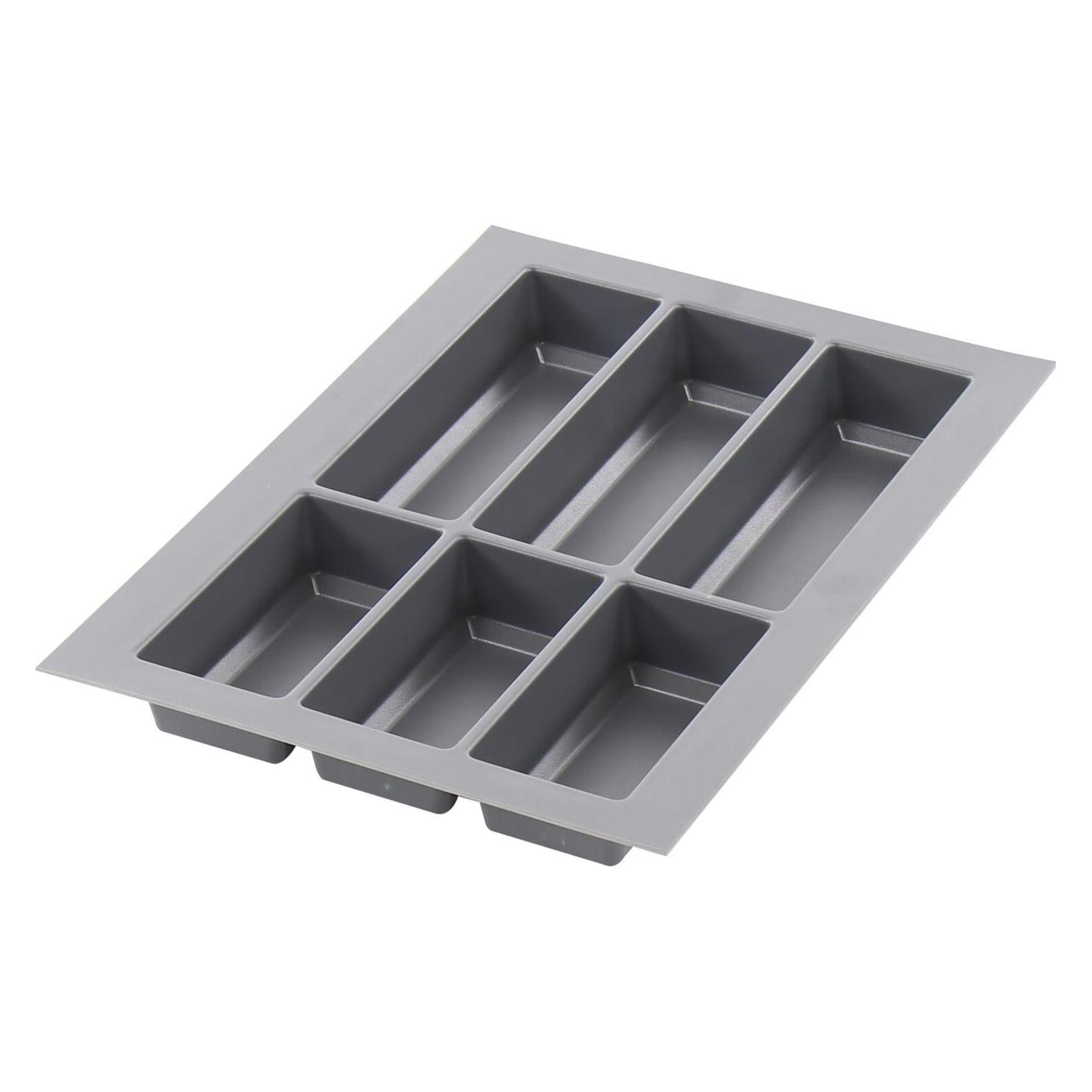 Agoform Besteckeinsatz Classico kürzbar 490x340x50,5mm, Kunststoff schiefergrau (42760183)