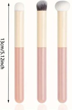 Uplifted Goods Triple Set Soft Mushroom Head Cosmetic Applicators 3pcs Pink
