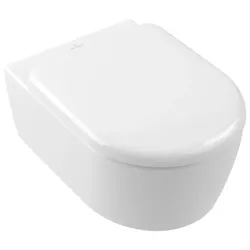 Villeroy und Boch Skyla Combi-Pack 5656CL01  spülrandlos, TwistFlush, Wand-WC mit WC-Sitz, Weiß Alpin