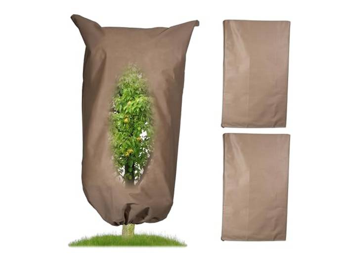 Relaxdays Voile d'hivernage pour Plantes d'extérieur\, Lot de 3\, Housse de Protection\, 240x200 cm\, Non tissé\, Beige