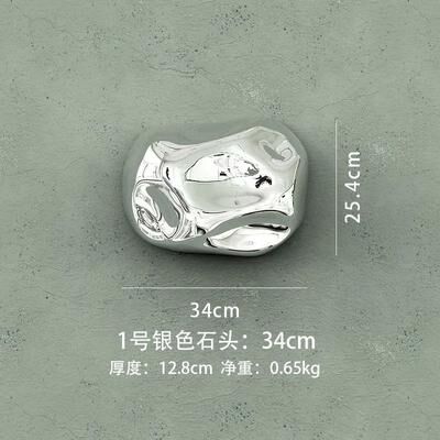Uplifted Finds Abstract Simulated Stone Wall Pendant   Creative Mineral Background Decor   Professional Hotel & Executive Lounge Art silver 34.1