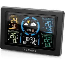 GoGen Wetterstation ME 3397 Schwarz, Wetterstation, Schwarz