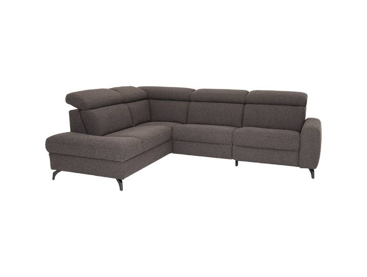 Ecksofa Simo Polyester, Baumwolle dunkelgrau B 270 T 218 cm