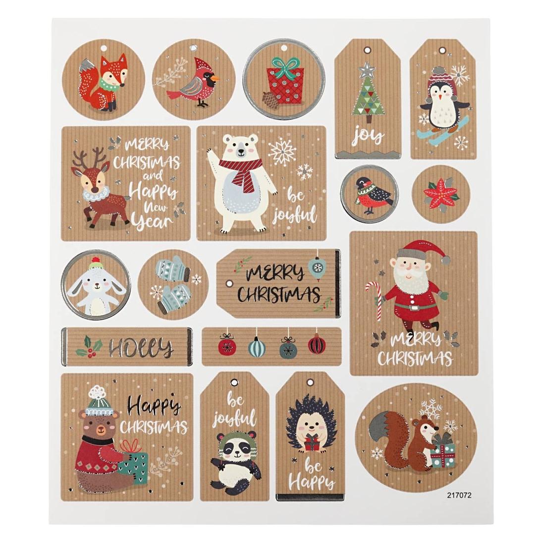 Creativ Company Stickers, Christmas stickers, sheet 15x16,5 cm, 1 sheet (1 Sticker) (288620)