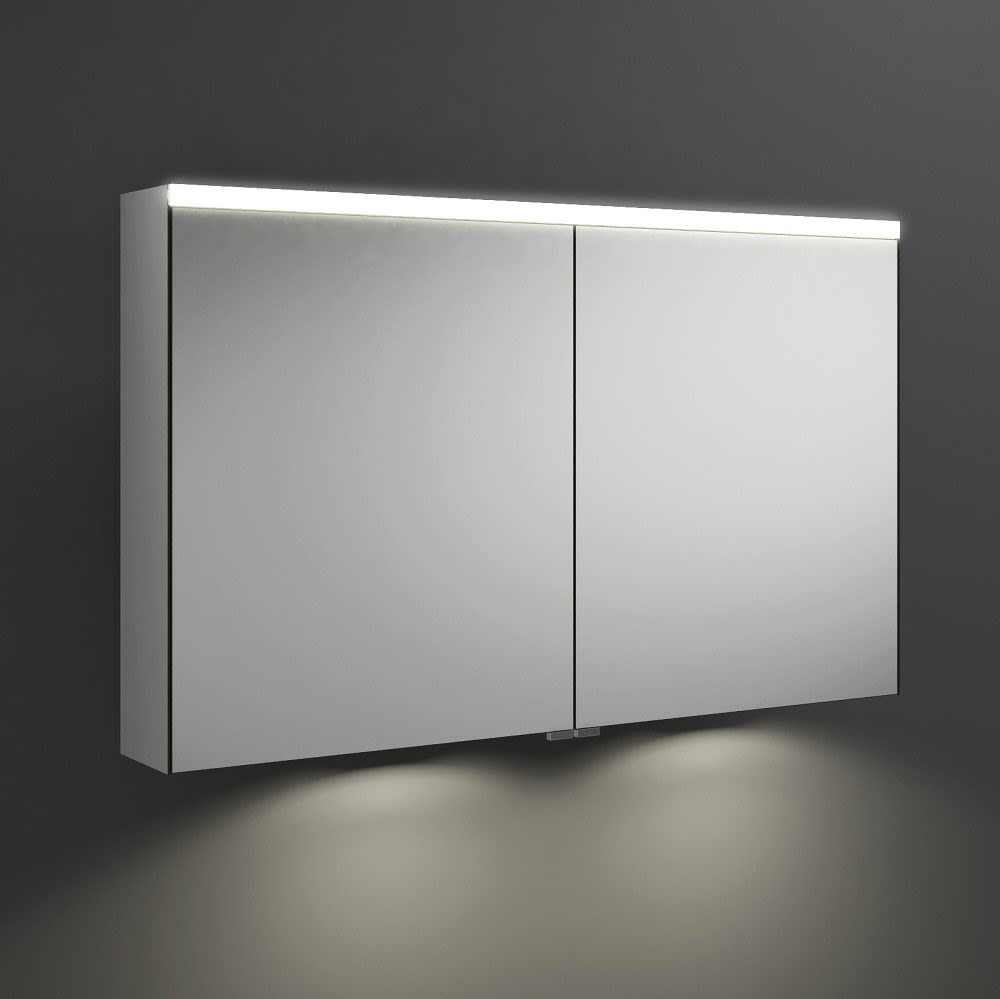 burgbad Iveo mirror cabinet with LED lighting and LED washbasin lighting 110.8 cm SPHY110-F2833-PN326