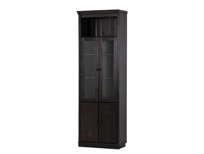 Vitrine massive 74 x 223 x 37cm Marron/Epicéa Havanna