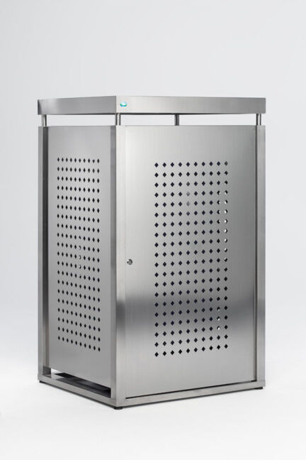 VAR Armoire pour conteneur à déchets, acier inoxydable, pour bac 240 l (21262)