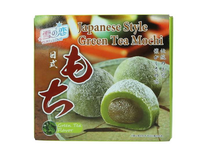 Yuki &amp; Love Mochi met groene thee (Japanse rijstcake) 140 g