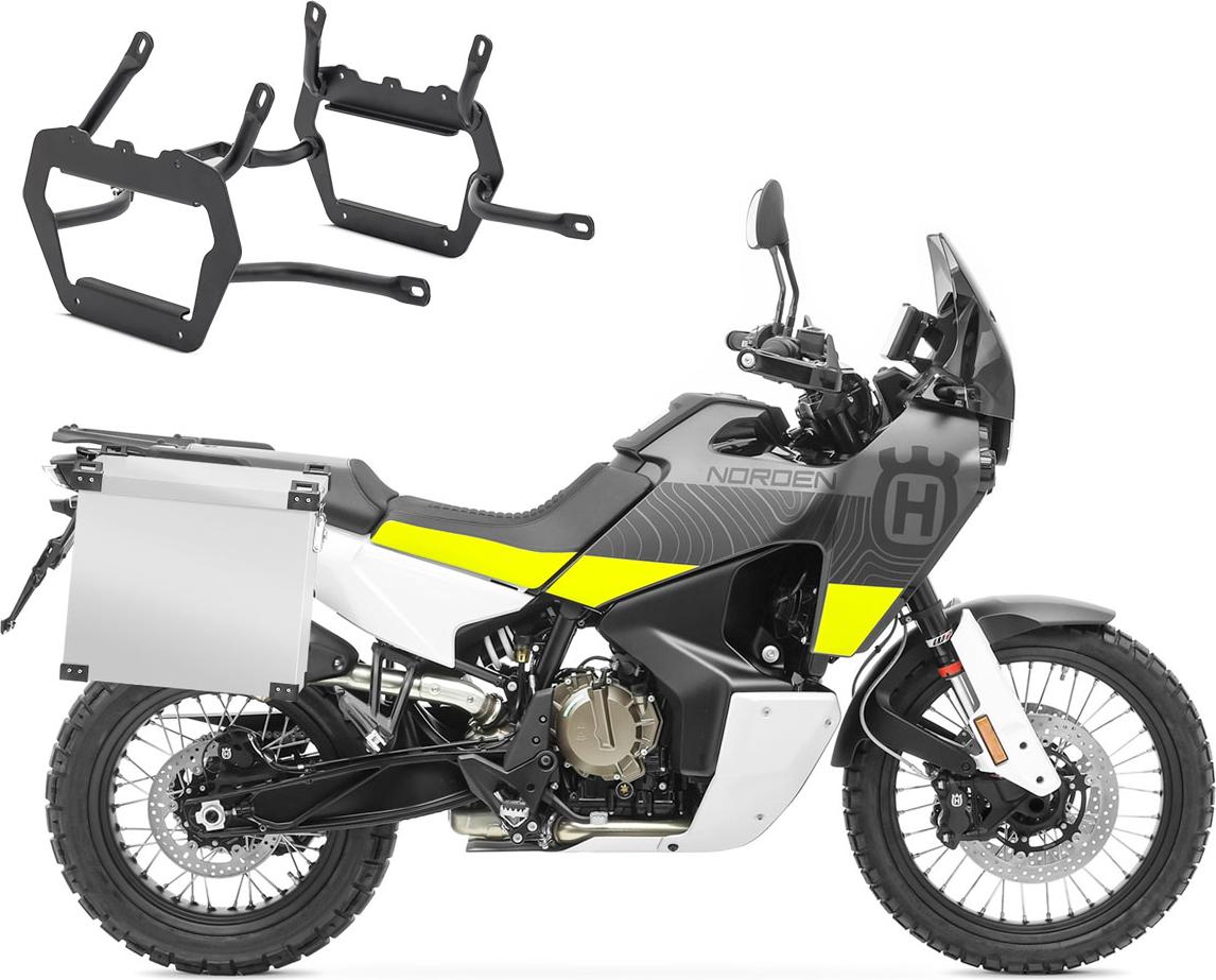 Set Alukoffer + Kofferträger passend für Husqvarna Norden 901 21-25 Al