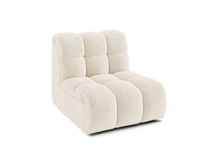 Fauteuil pivotant modulable en tissu bouclette crème