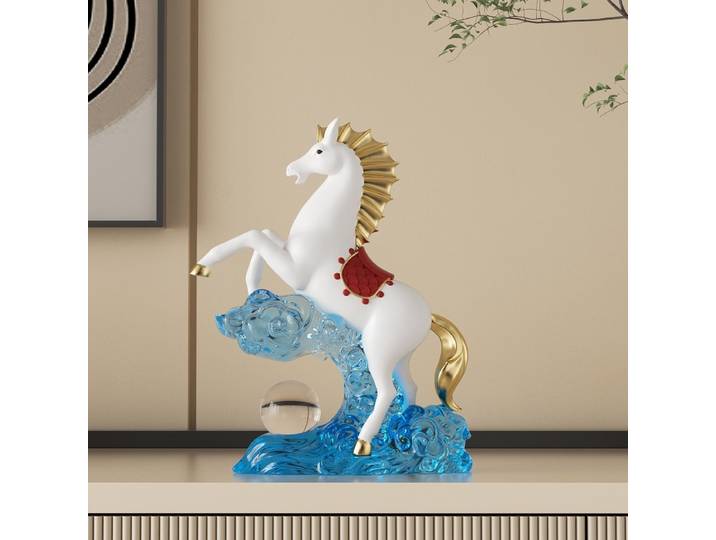 Statuette cheval succès Art ornement, maison salon entrée, meuble TV, bureau bureau Figurine décoration, cadeau
